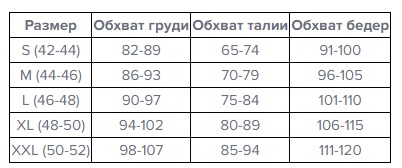 фаберлик водолазки, таблица размеров фаберлик